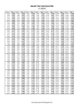 17.9% Sales Tax Calculator