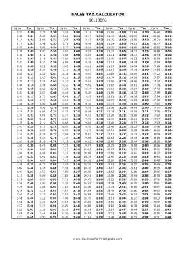 18.1% Sales Tax Calculator