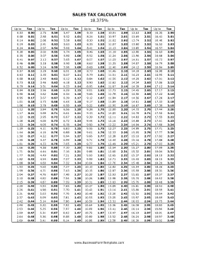 18.375% Sales Tax Calculator