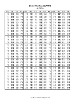 18.6% Sales Tax Calculator