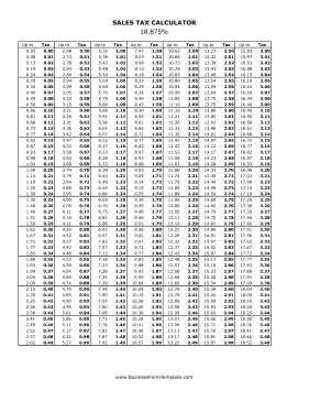 18.875% Sales Tax Calculator