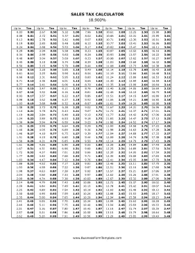 18.9% Sales Tax Calculator