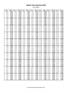 19.125% Sales Tax Calculator