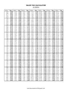 19.5% Sales Tax Calculator