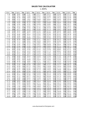 1.3% Sales Tax Calculator