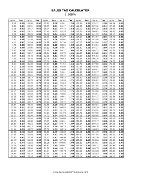 1.8% Sales Tax Calculator