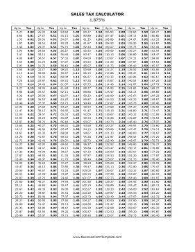 1.875% Sales Tax Calculator