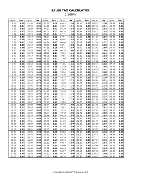 2.3% Sales Tax Calculator