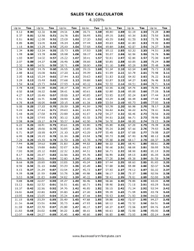 4.1% Sales Tax Calculator