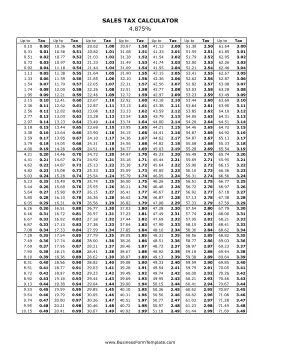 4.875% Sales Tax Calculator