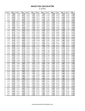 5.375% Sales Tax Calculator