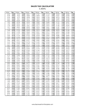 5.4% Sales Tax Calculator