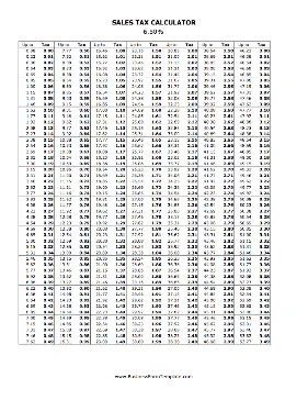 6.5% Sales Tax Calculator