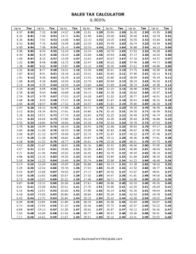 6.9% Sales Tax Calculator