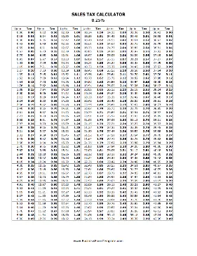 8.25% Sales Tax Calculator