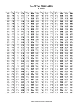 8.375% Sales Tax Calculator