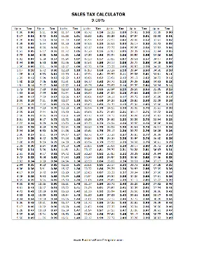 9% Sales Tax Calculator