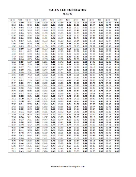 9.5% Sales Tax Calculator
