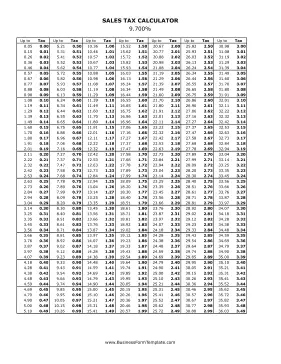 9.7% Sales Tax Calculator