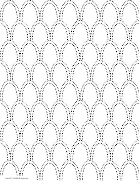 Printable Sashiko Ovals Pattern