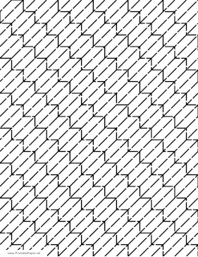 Printable Sashiko Stairs Pattern