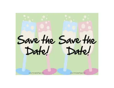 Printable Save the Date Postcard