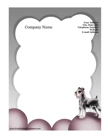 Schnauzer stationery design