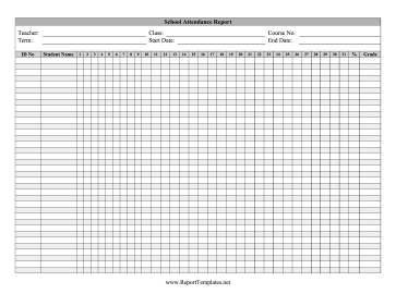 School Attendance Report