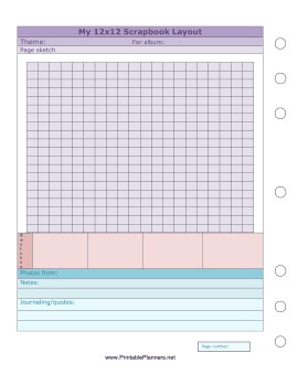 Scrapbook Layout Planner - Left