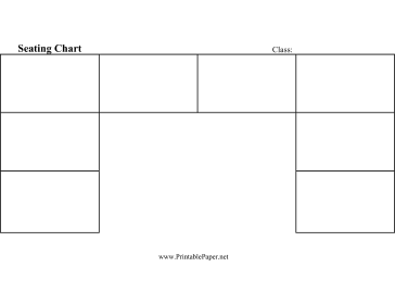 Printable Seating Chart (U-Shaped)