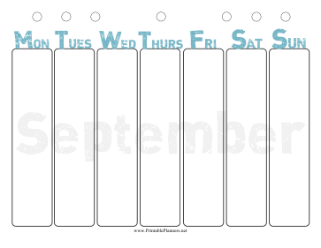 September Weekly Planner