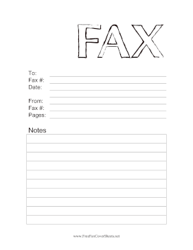 Simple Fax Lined fax cover sheet