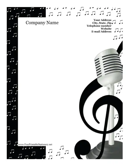 Singing stationery design