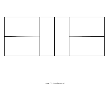 Printable Singles Badminton Court Diagram