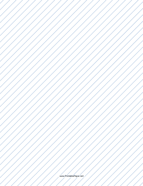 Printable Slant Ruled Paper — Medium Ruled Right-Handed, High Angle — blue lines