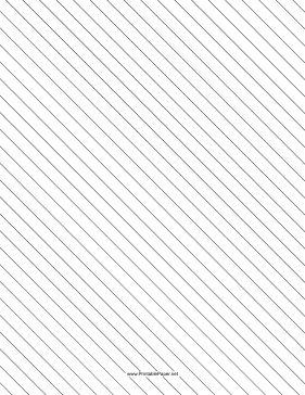 Printable Slant Ruled Paper — Wide Ruled Left-Handed, High Angle