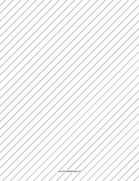 Printable Slant Ruled Paper — Wide Ruled Right-Handed, High Angle