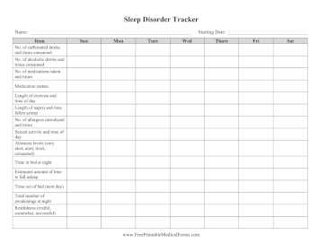 Sleep Disorder Tracker