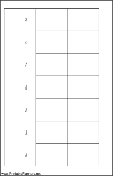 Small Cahier Planner Month On Two Pages Landscape - Left