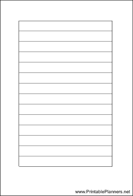 Small Organizer Lined Note Page - Left