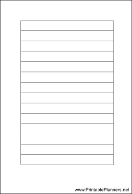 Small Organizer Lined Note Page - Right