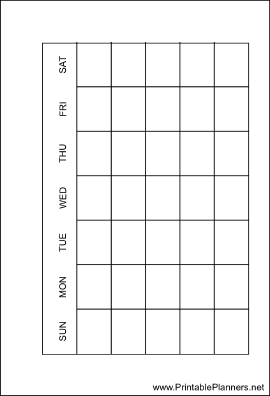 Small Organizer Monthly Planner-Month On A Page - Right (landscape)