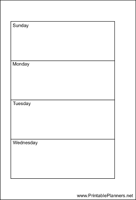 Small Organizer Weekly Planner-Week On Two Pages - Left