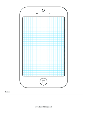 Printable Smartphone Wireframe Grid Notes