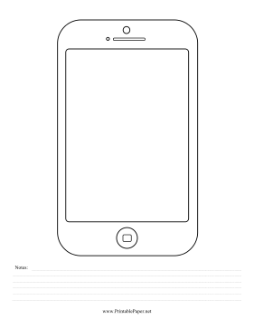 Printable Smartphone Wireframe Notes