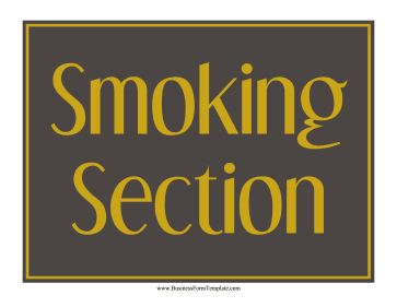 Smoking Section Sign