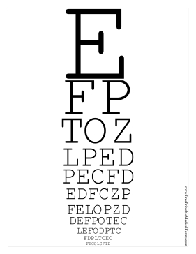 Snellen Eye Chart