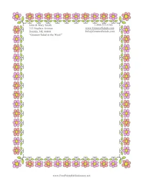 Spring Flowers stationery design