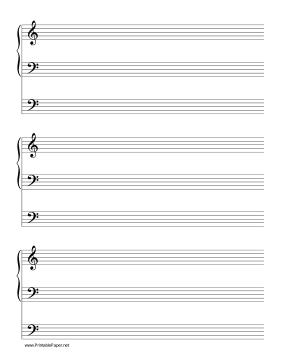 Printable Staff-Organ Music Paper