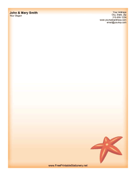 Starfish stationery design